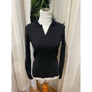Black knitted long sleeve Blouse size Small